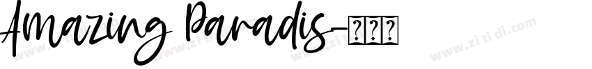 Amazing Paradis字体转换